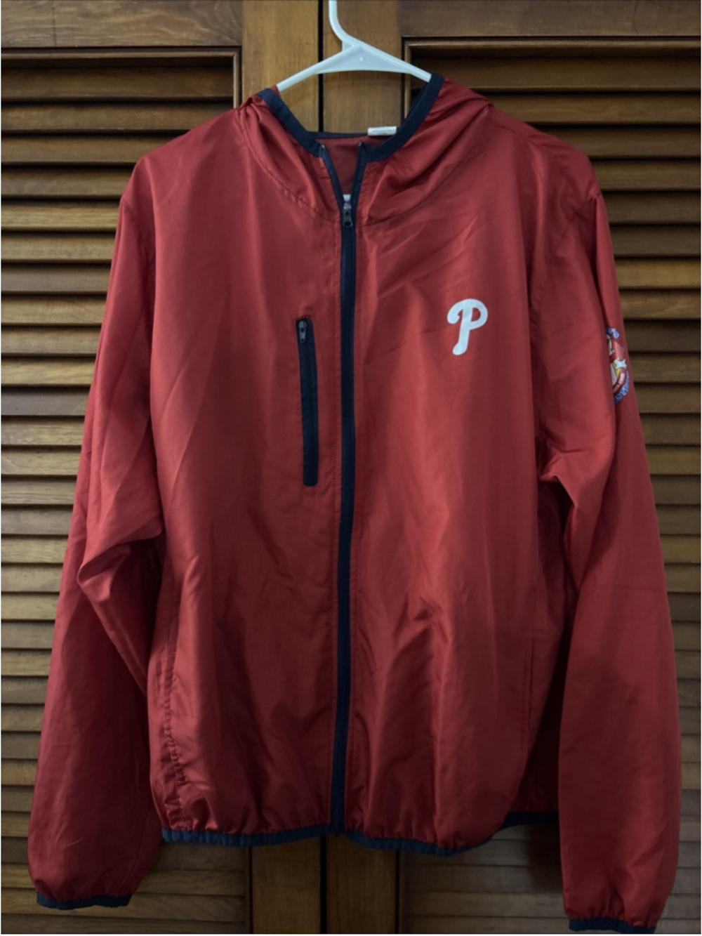 Philadelphia Phillies Red SGA Full Zip Windbreaker Jacket MLB Adult Large